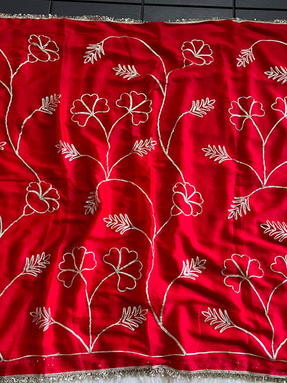 Budget Georgette gota work sarees