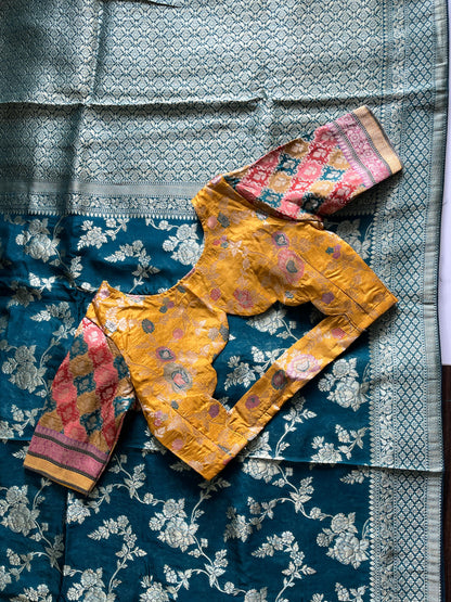 Banarasi Pattu luxe saree with stitched Blouse