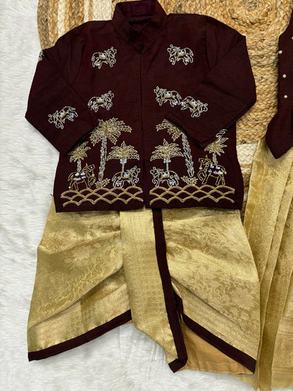 Soft semi kanchi tissue kids set