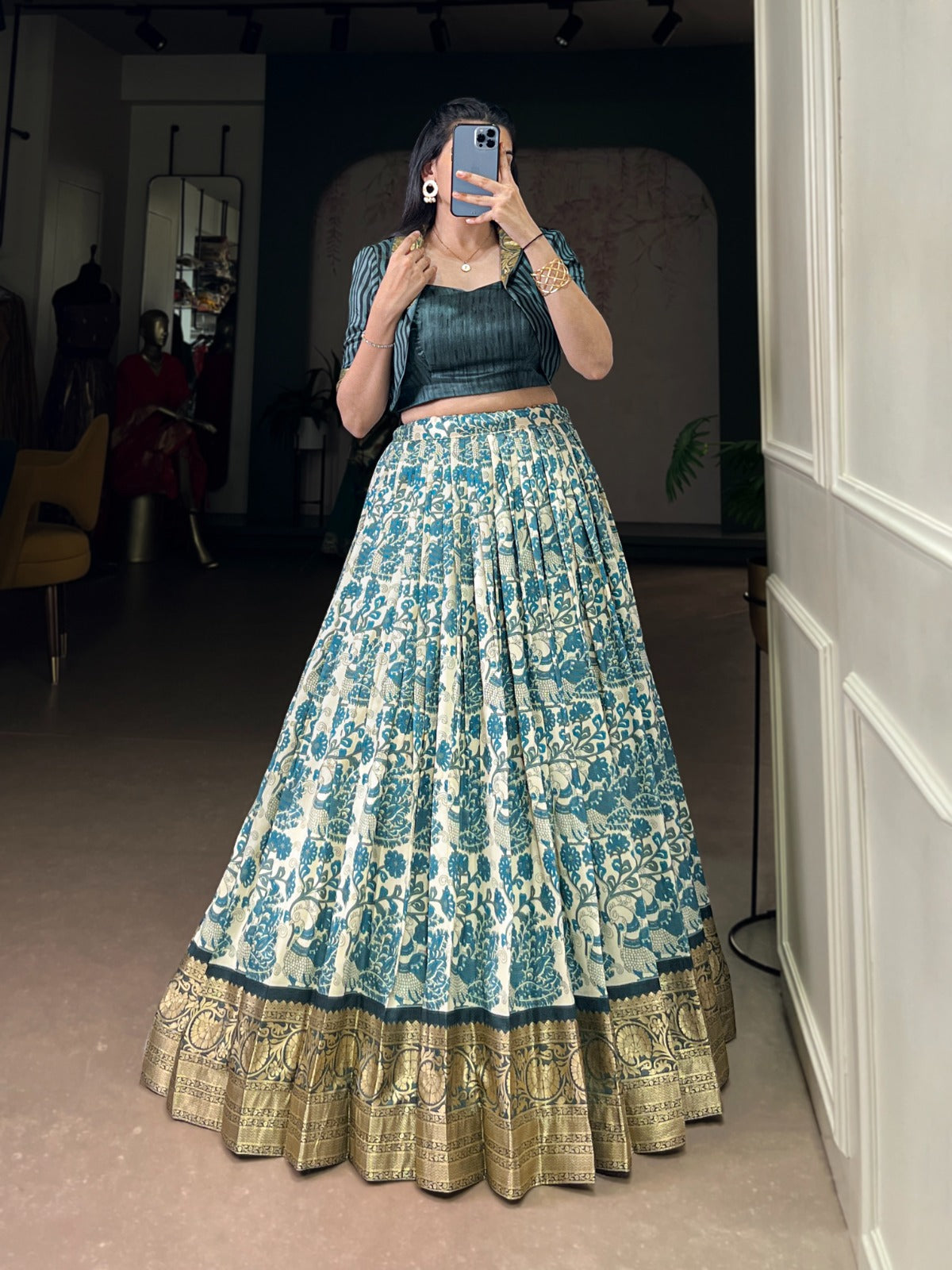 Co-ord Set Lehenga royalty tasar silk  set