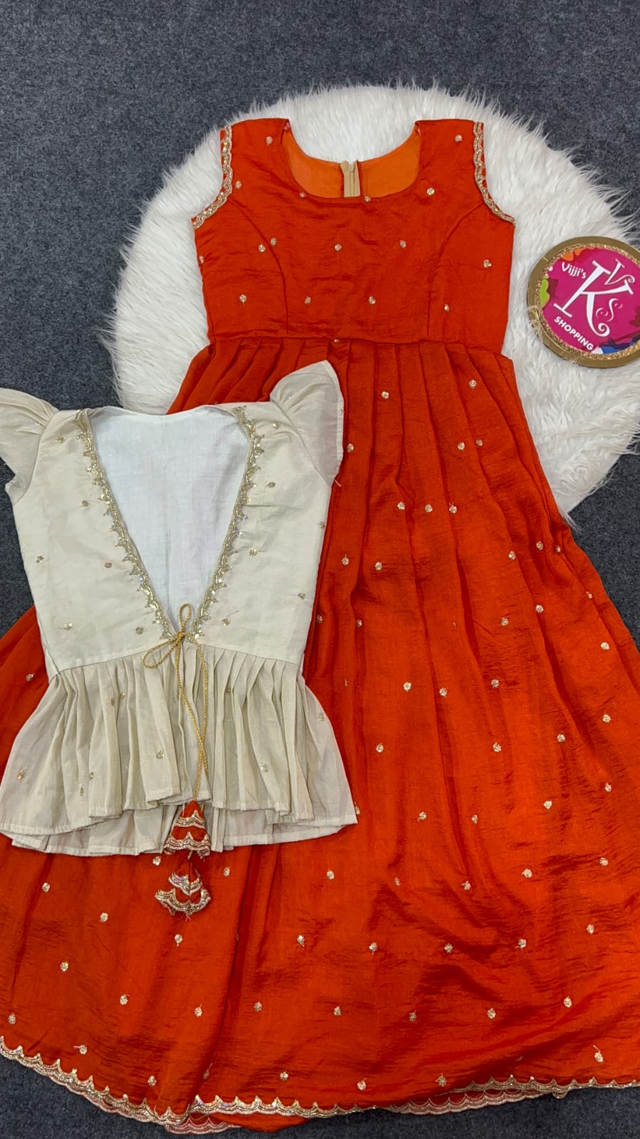 Cafe 2 in one Designer vichitra silk gown