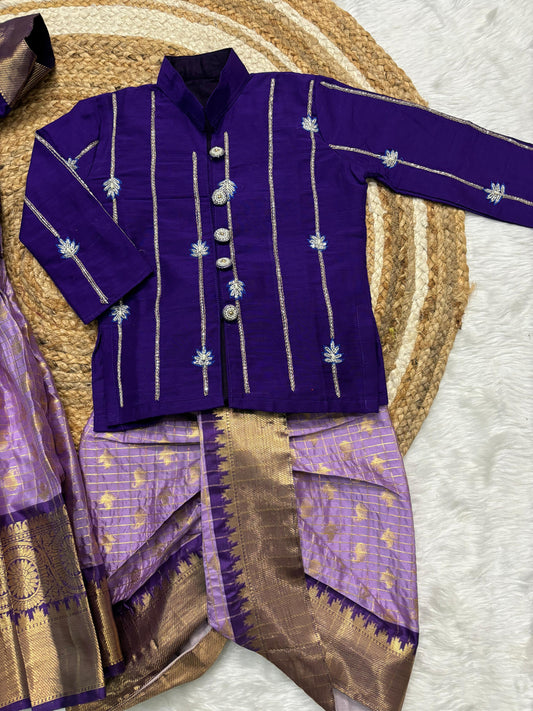 Kid boys Gadwal Traditional set