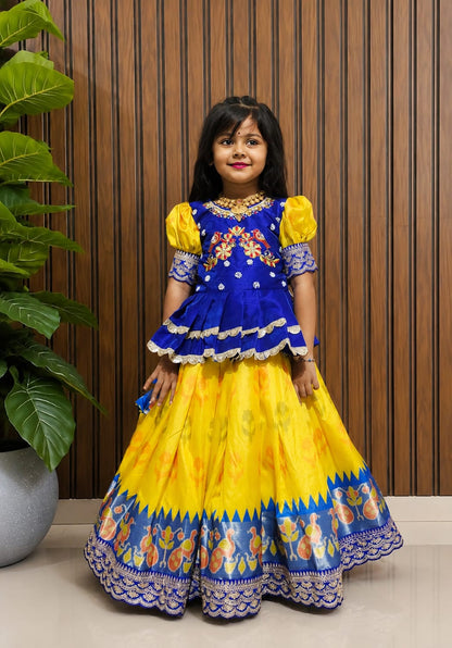 Kids ikkat style cute wear sets