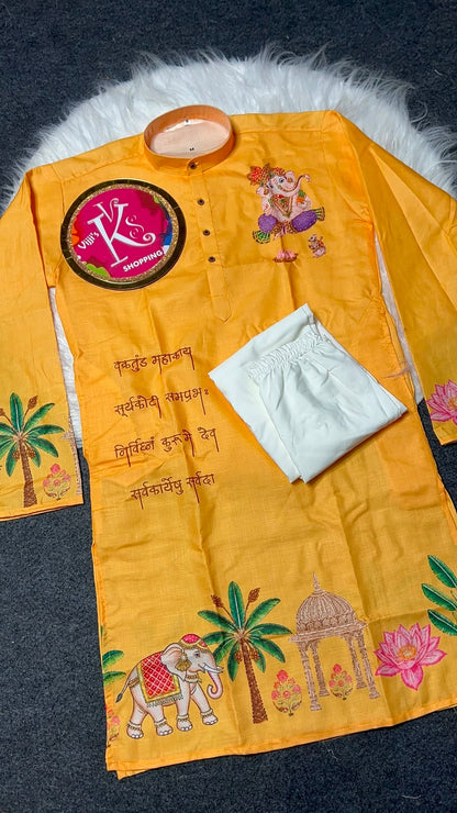 Gents Ganesh Chaturthi special kurta sets