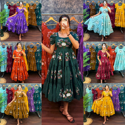 South mull cotton embroidery cafe gowns