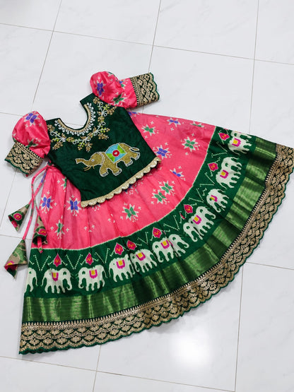 Kids ikkat style cute wear sets