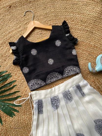 Kids festive skirt -top set