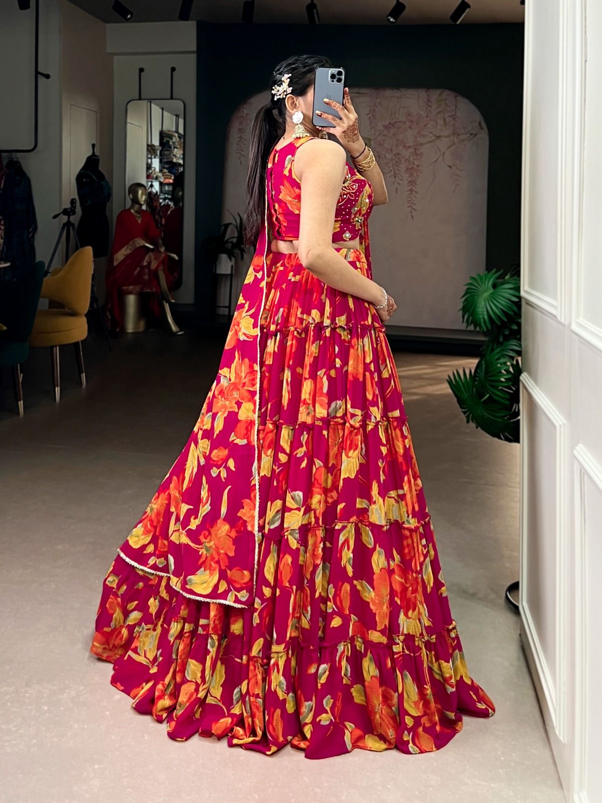 Marble wedding look Desginer lehenga