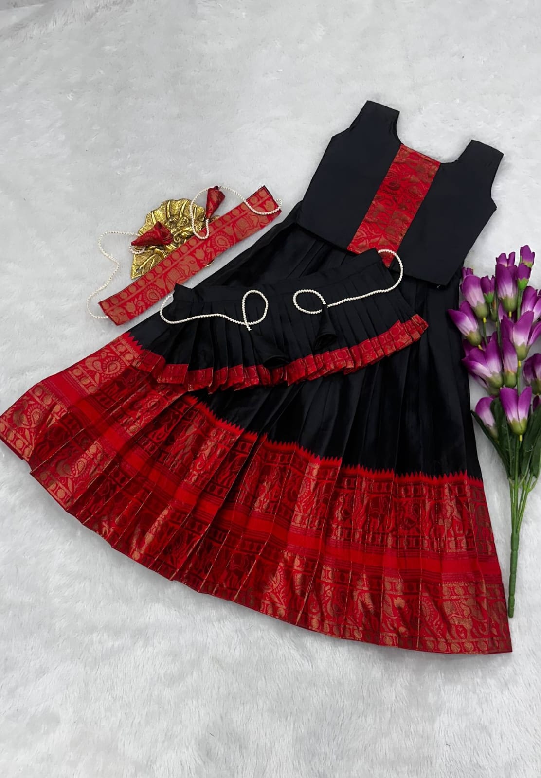Kids 3 in one model cute gown sets