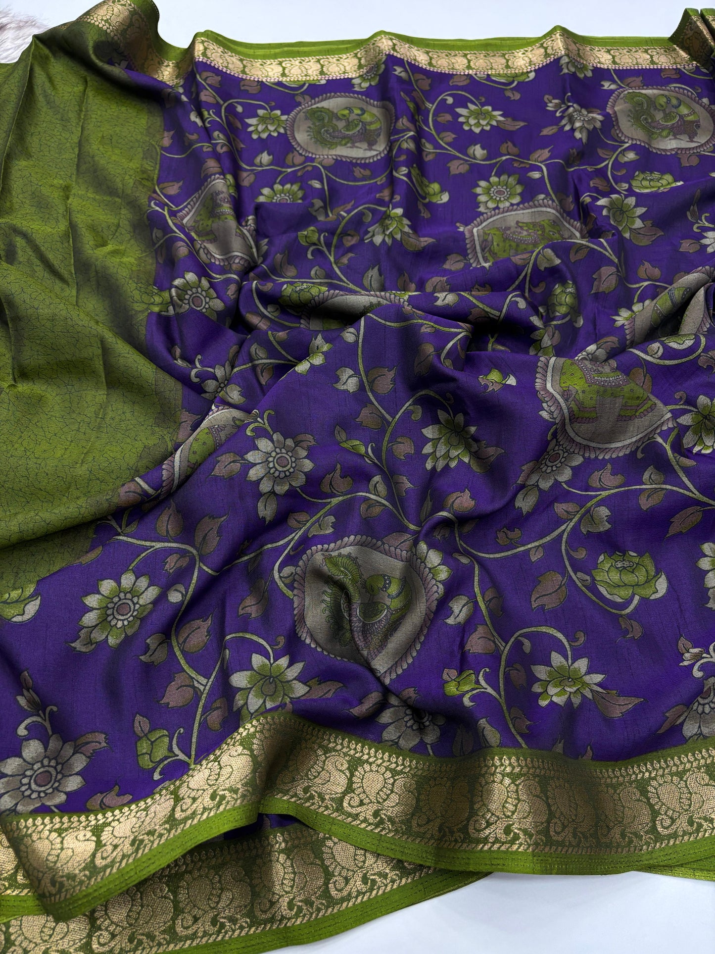 Budget friendly Kalamkari Dola
Silk saree