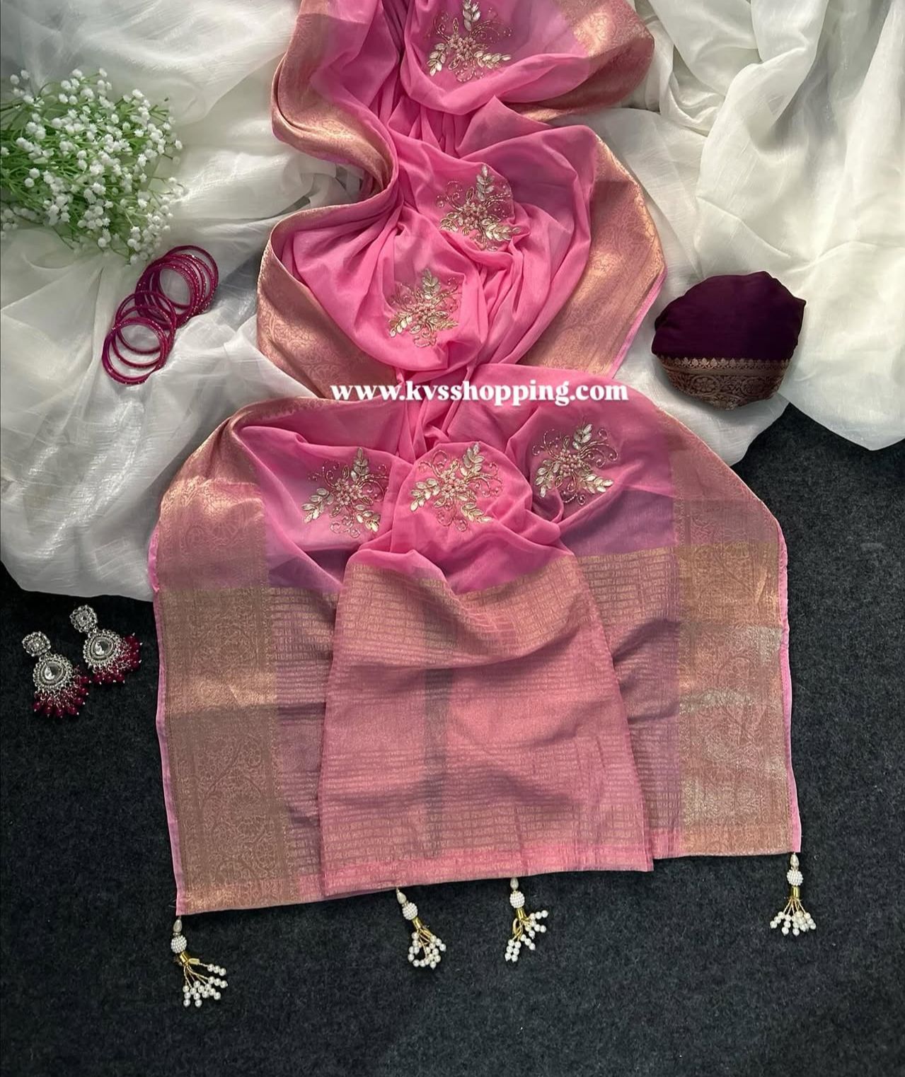 Shimmer Desginer Chinon Budget saree