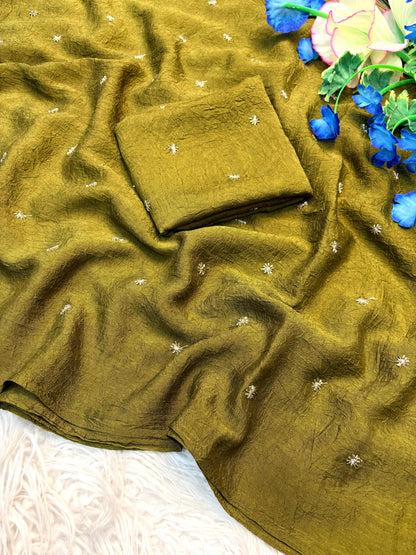 Budget Desginer Butta simple wear saree