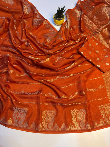 Khadi budget Russian butti sarees