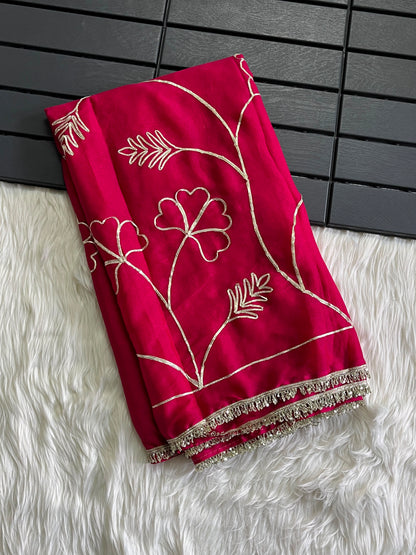 Budget Georgette gota work sarees