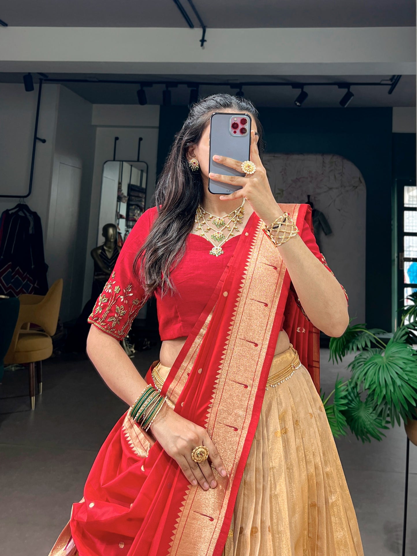 Paithani elegance lehenga for festive celebration.
