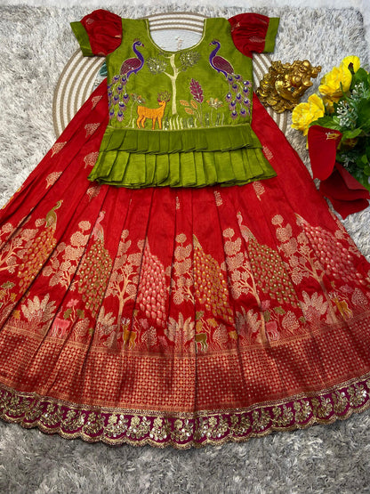 Pure Dola Silk cute kids sets