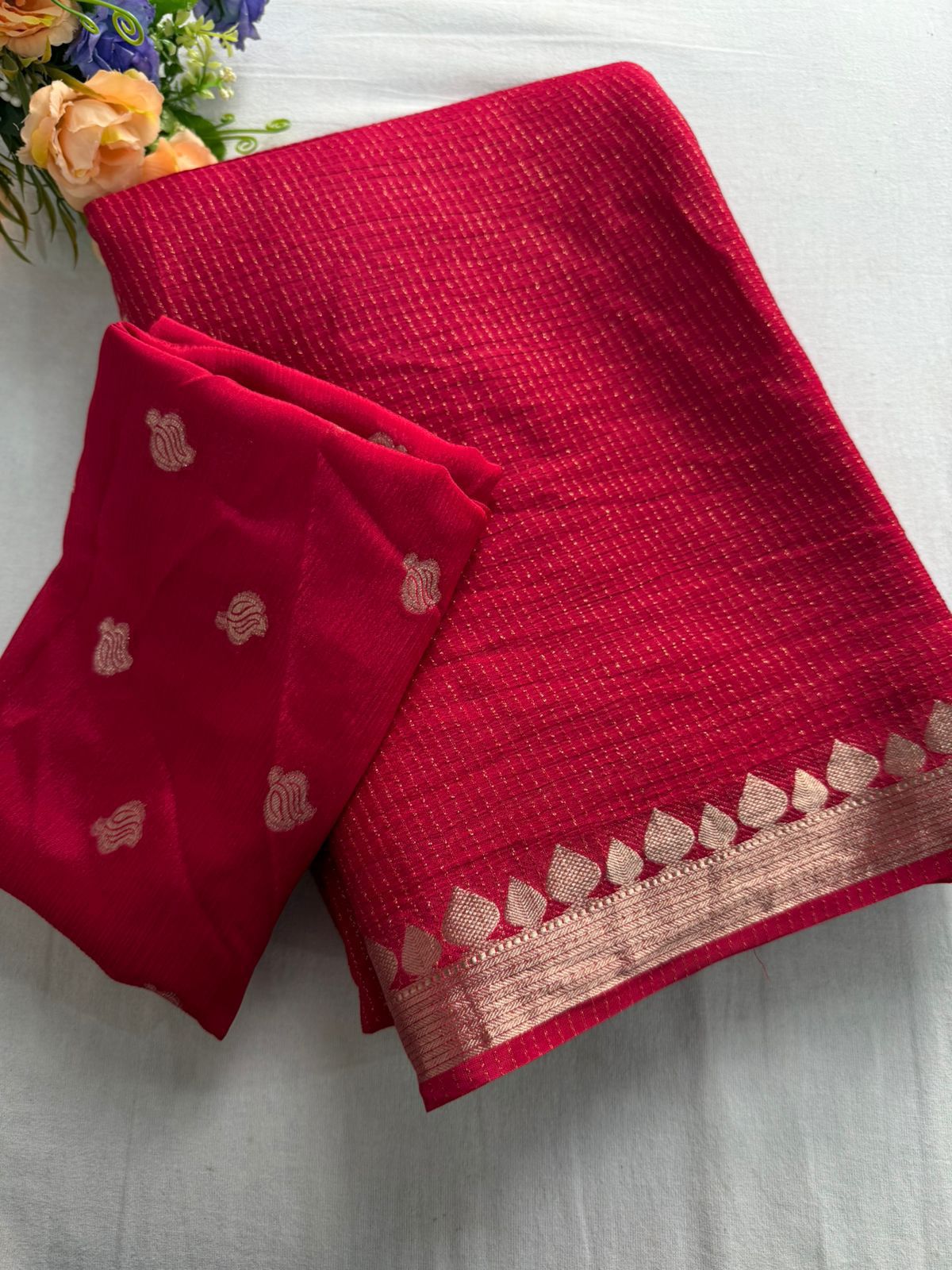 Trending Chinon viscose simple sarees