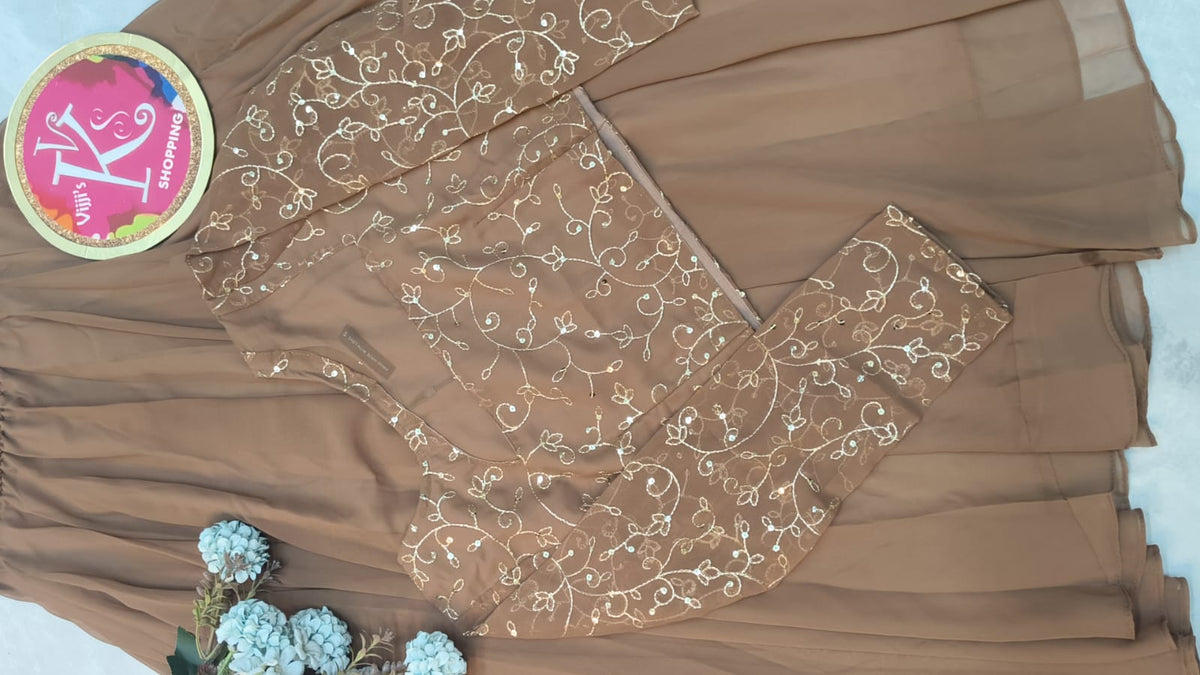 Crop top style (Anarakali ) gown stylish work sets