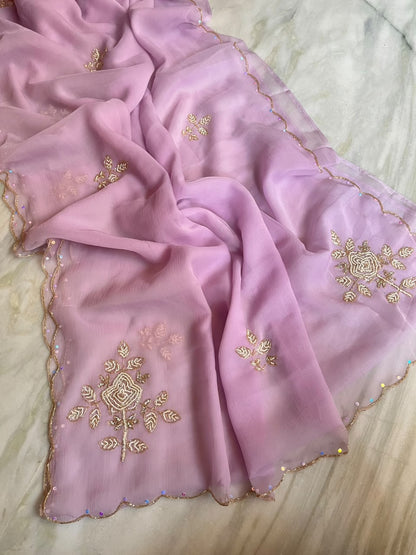 Trending budget pure soft chiffon sarees