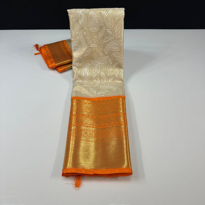 Viral Banarsi tissue chikankari jaal embroidery vintage sarees