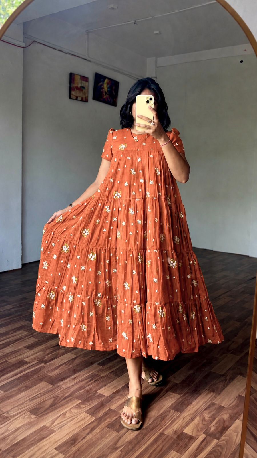Cafe elegance Mul Chanderi gowns