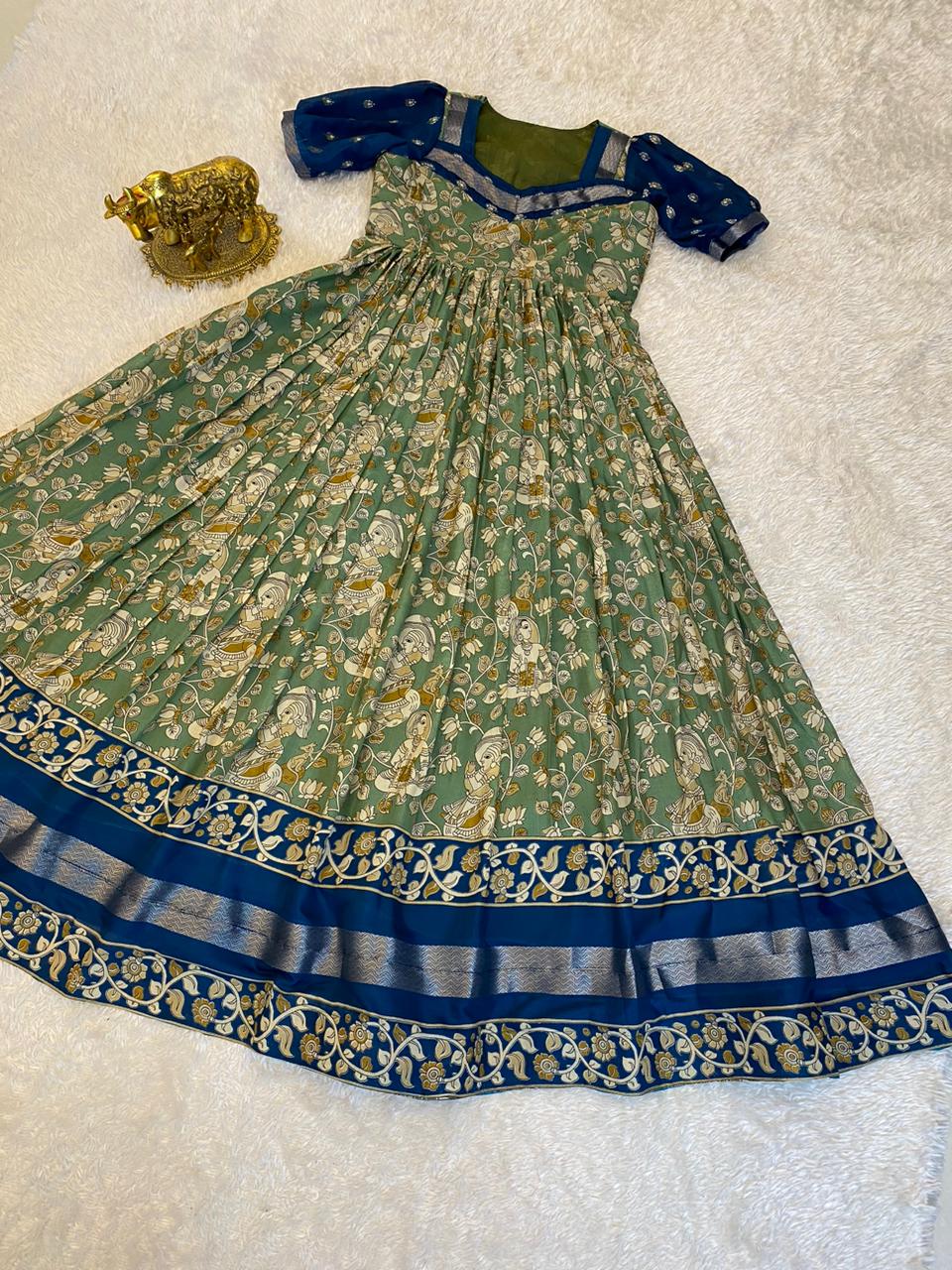 Mul cotton Kalakmari Gowns classic Insta