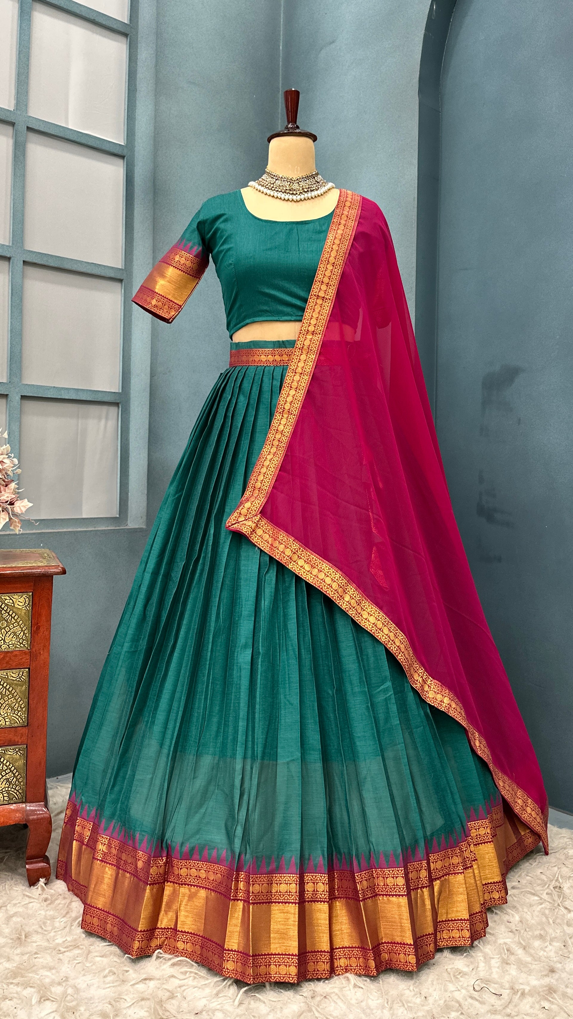 South cotton Jahnavi Kapoor inspired lehenga – KVS FASHION BOUTIQUE