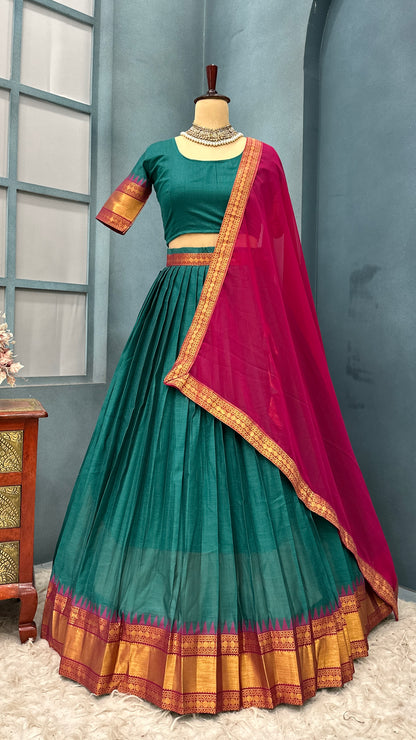 South cotton Jahnavi Kapoor inspired lehenga