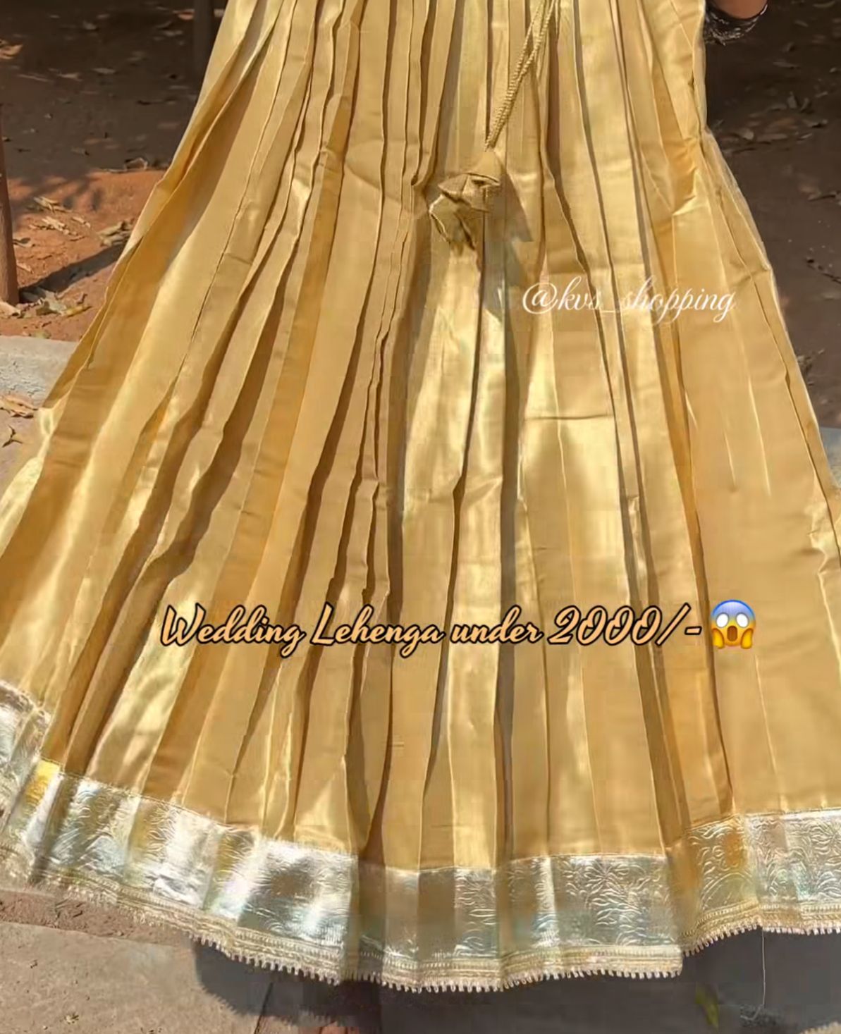 Gold wedding /festival  designer lehenga set.