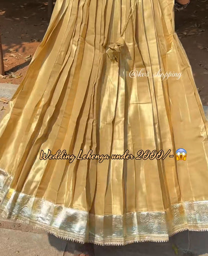 Gold wedding /festival  designer lehenga set.