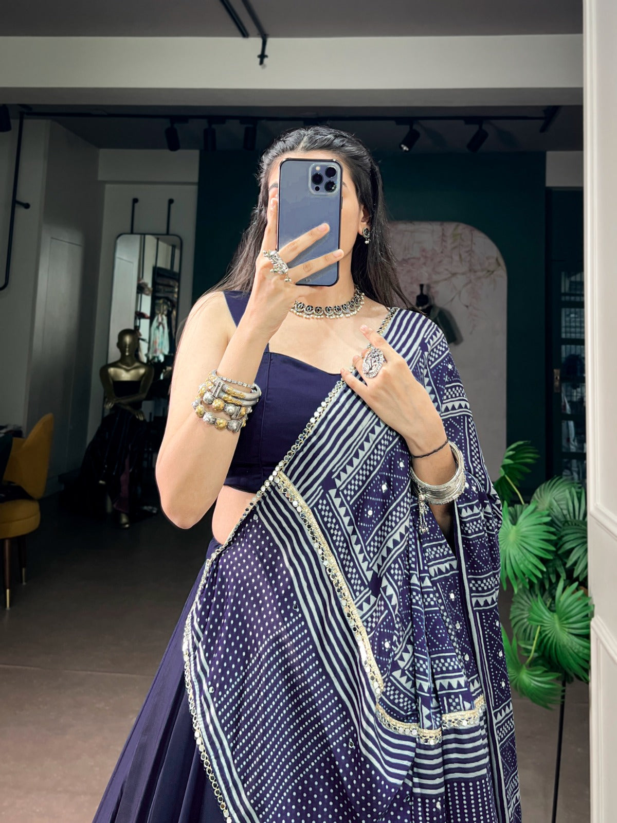 Moonga Silk Fabric with a Beautiful Printed Satin Dupatta Designer lehenga