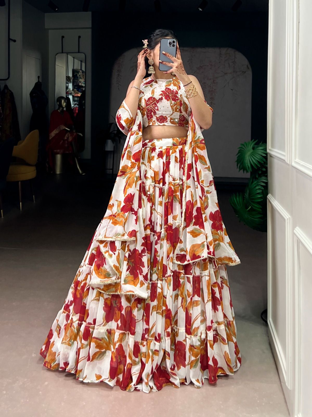 Marble wedding look Desginer lehenga