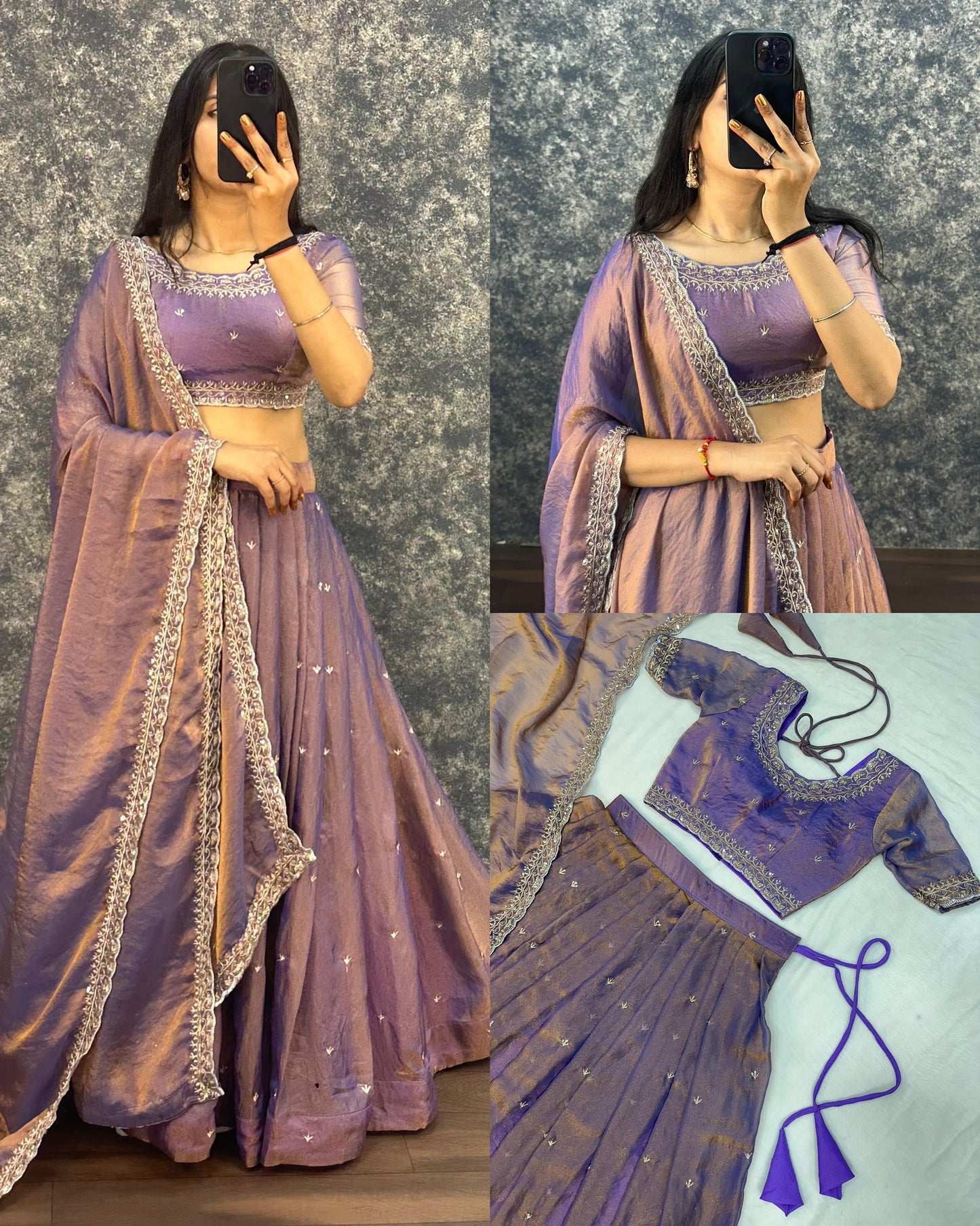 Sankranthi special Tisuue silk Lehengas