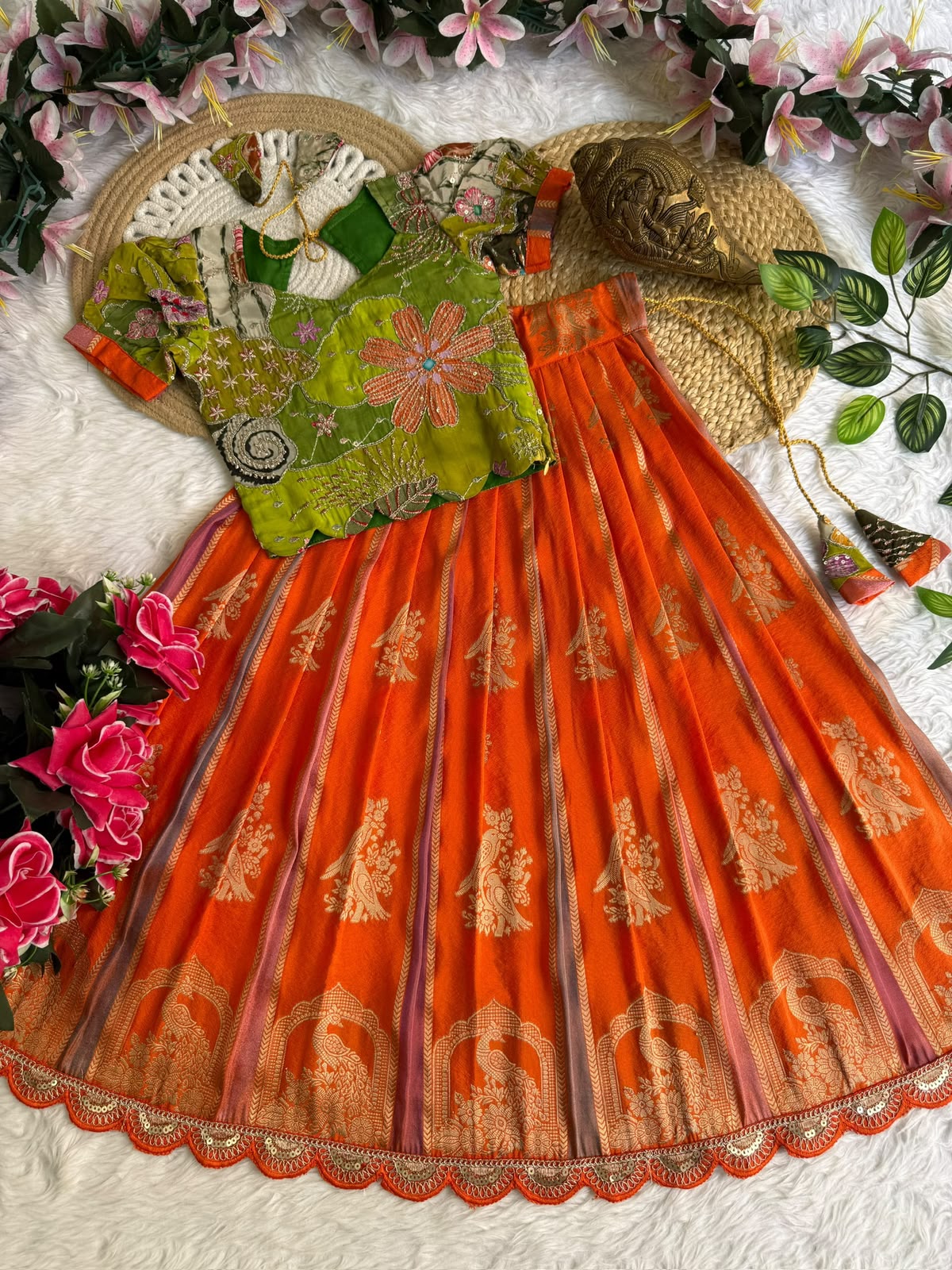 Kids cute georgette traditional sets