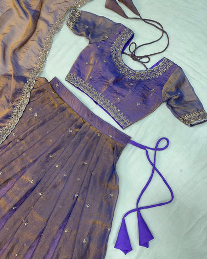 Sankranthi special Tisuue silk Lehengas