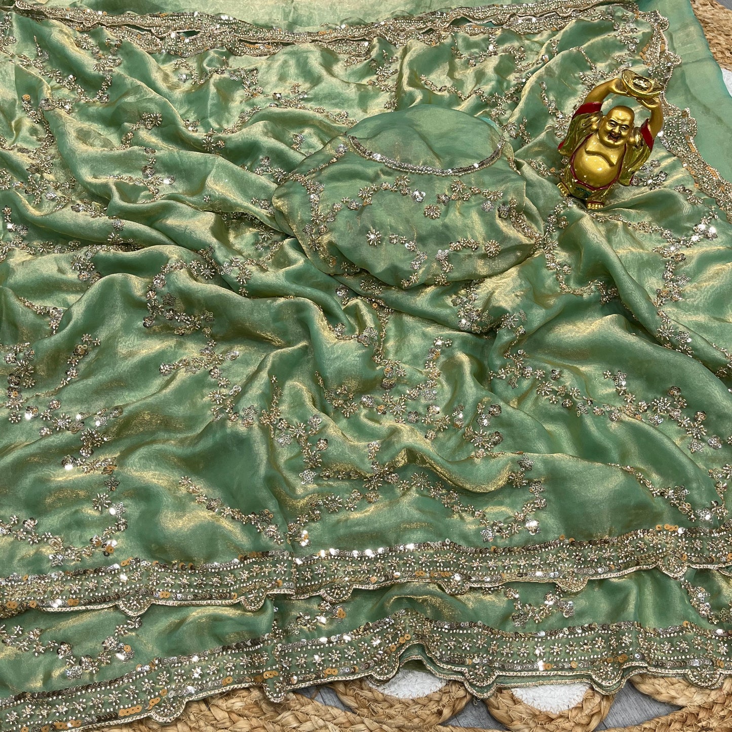 Luxe Grand look good beeds work saree