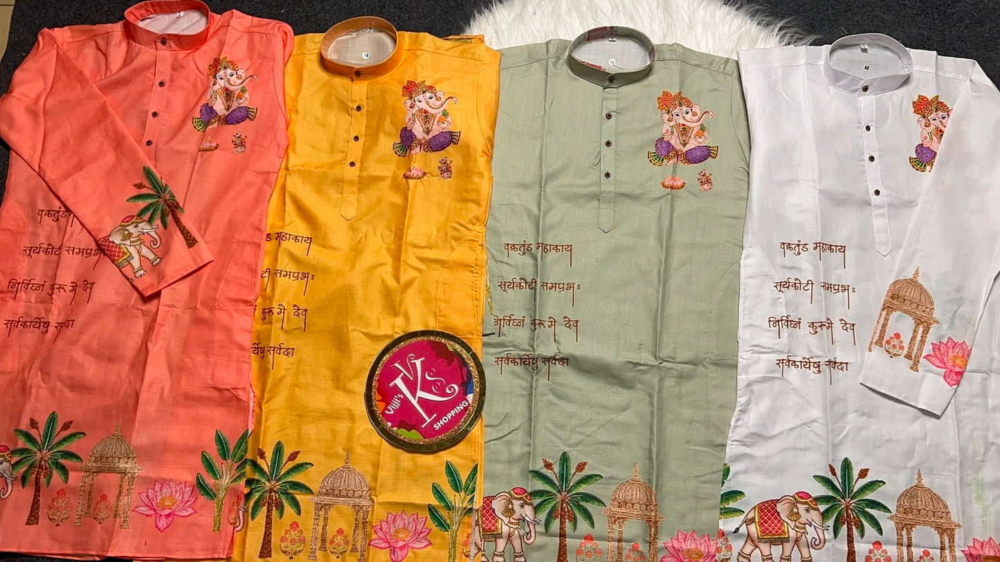 Gents Ganesh Chaturthi special kurta sets