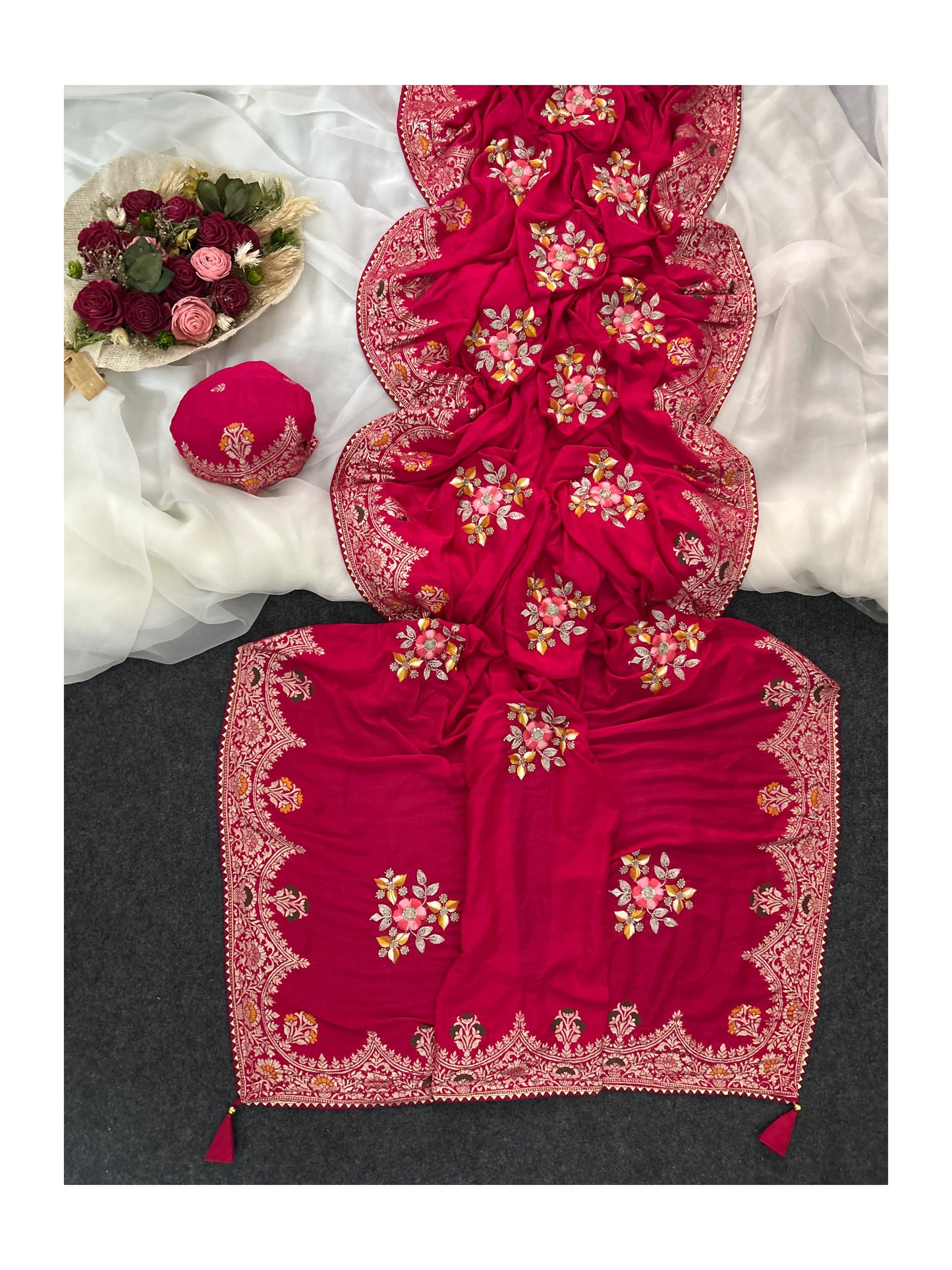 Budget cutdana hand work silk sarees