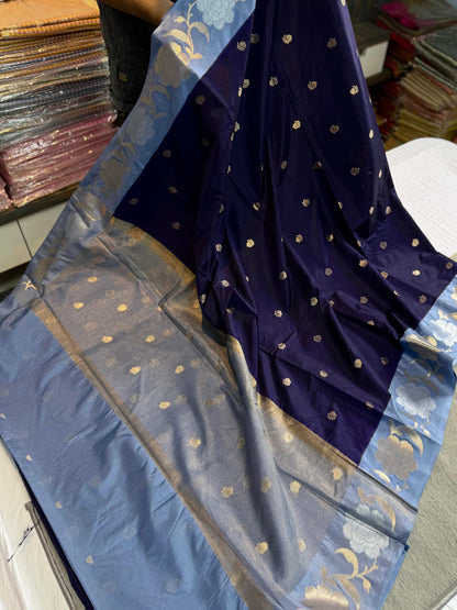 Banarasi Dupion Soft silk Sarees wilt alfi Butta budget sarees