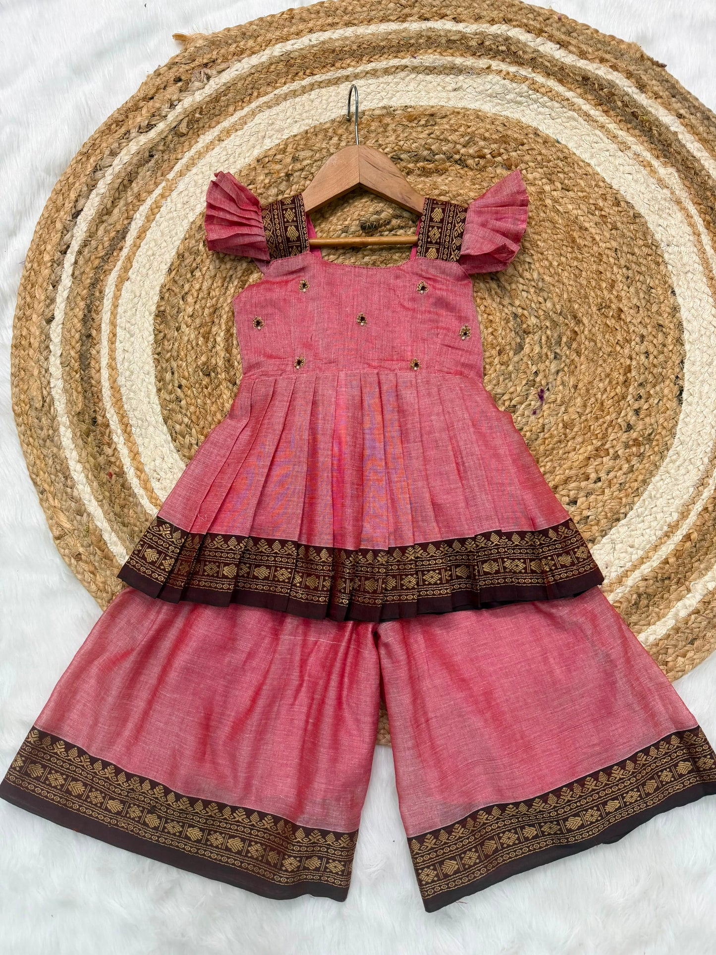 Kids narayanpet sharara cute sets