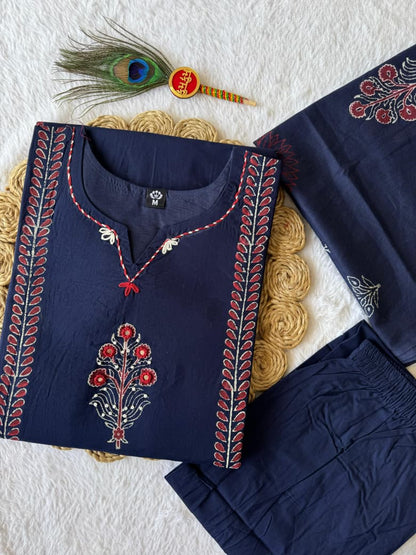 Mul cotton office wear kurti sets