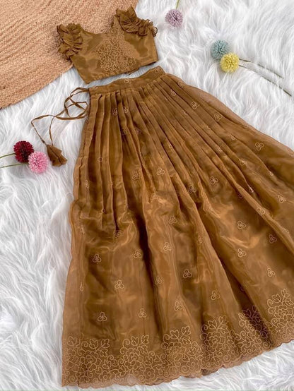 Twirl style Kids ruffles gowns