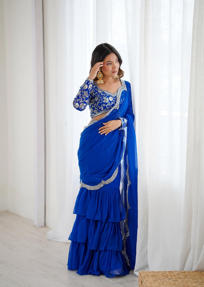Perfect for parties, festive wear trendy  saree & classy evening events