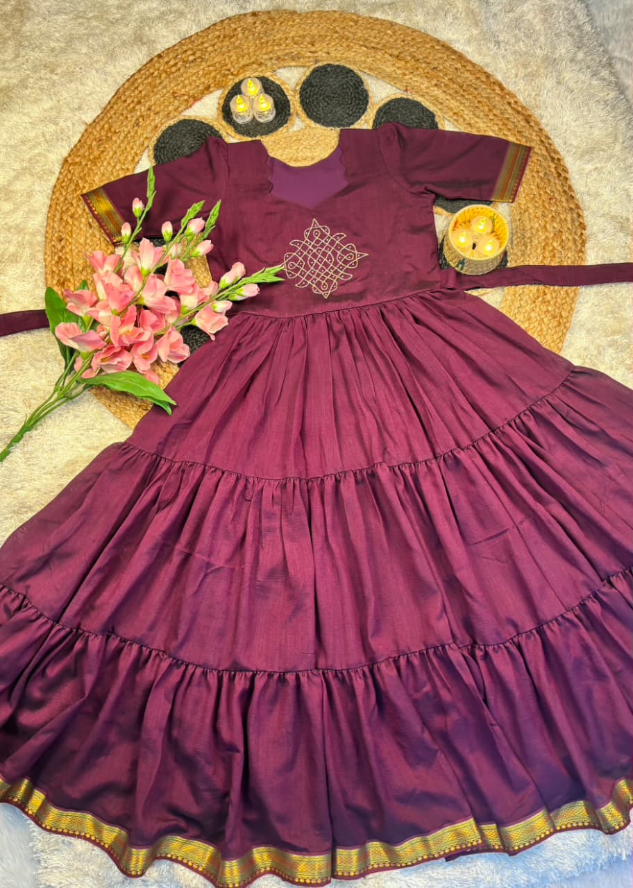 Café blooming vichitra silk gowns