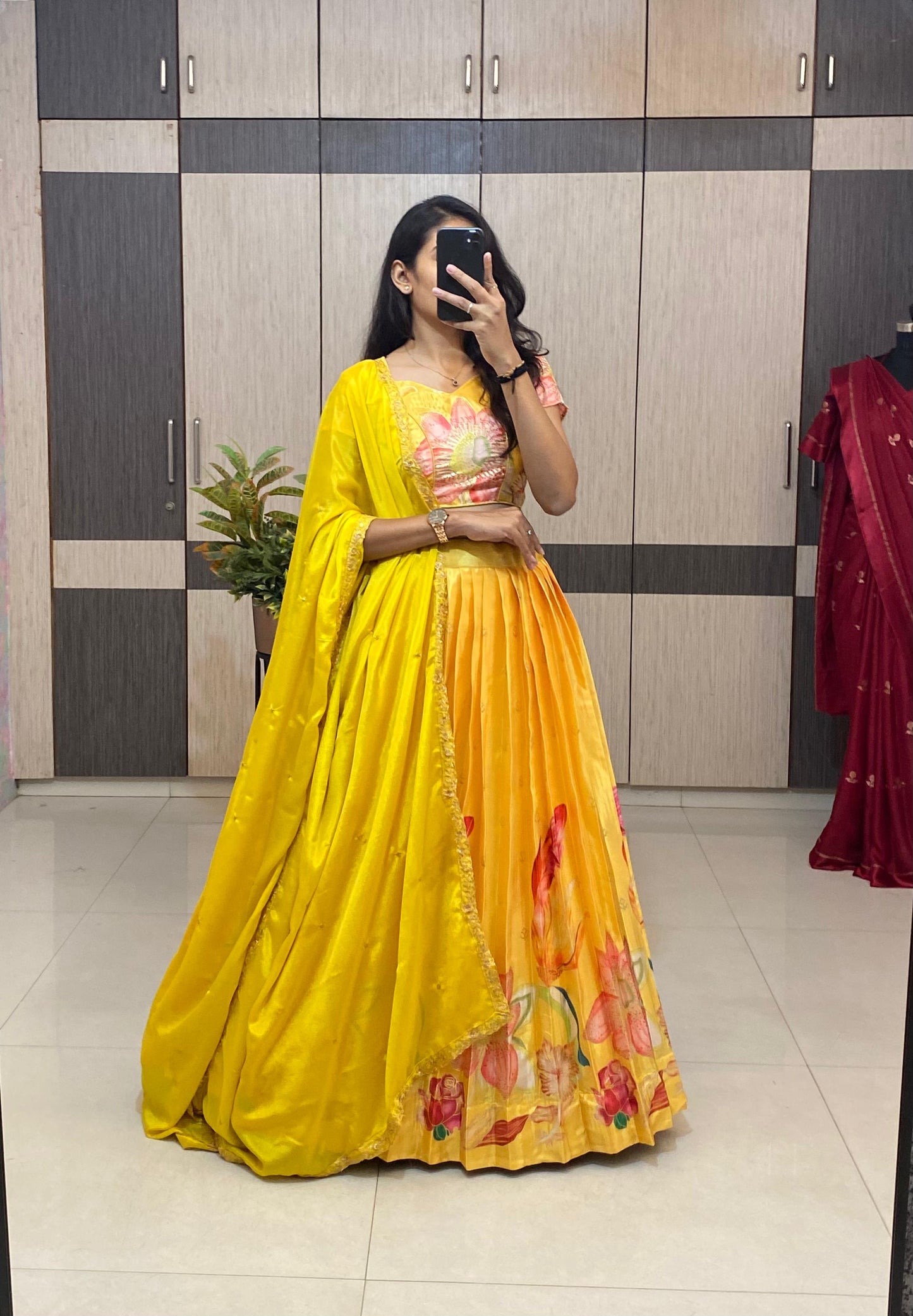 SILK Lehenga choli set with stitched blouse