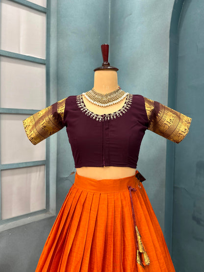 Kanjipuram Kollam Designer Sravanamasam lehenga