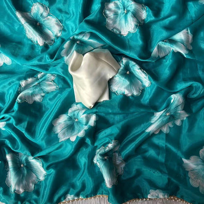 Hand work Soft Chinnon Silk buget friendly