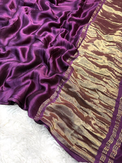 Trendy viscose silk partywear saree