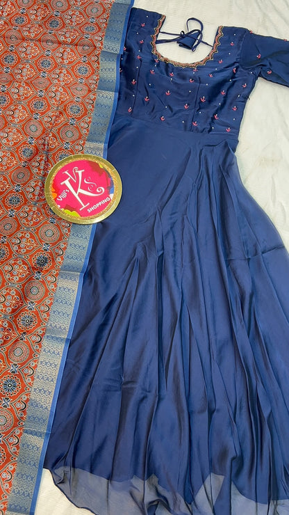 Cafe rangoli silk unique gown