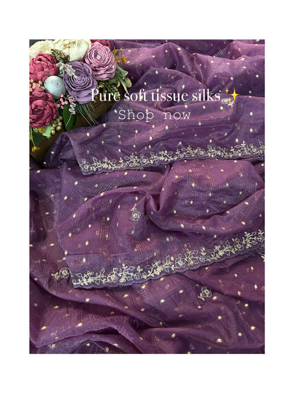 Soft paper tissue Saree